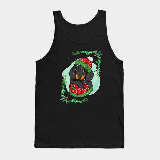 Winter holiday dog Tank Top by Octagon